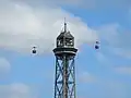 Zoom sur les cabines du téléphérique.