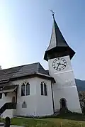 Vue de l'église de Zweisimmen.