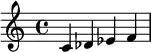 { c' des' ees' f'}