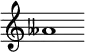 \new Staff = "haut" \with {\remove "Time_signature_engraver"}{
\cadenzaOn
\relative c'' {aeses1}
}