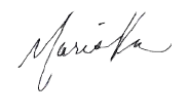 signature de Mariska Hargitay