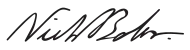 signature de Niels Bohr