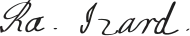 signature de Ralph Izard