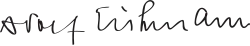 signature d'Adolf Eichmann