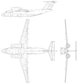 Description de l'image Antonov An-72 3view.svg.