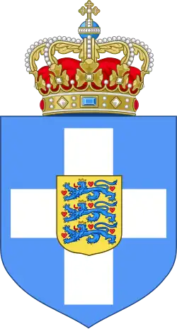 Description de l'image Arms of a Prince of Greece.svg.
