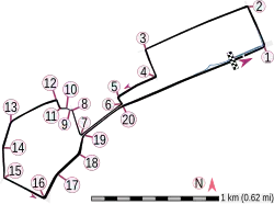Tracé de la course