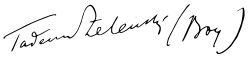 signature de Tadeusz Boy-Żeleński