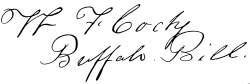 signature de Buffalo Bill