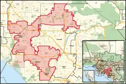 Description de l'image California's 45th congressional district (since 2023) (new version).svg.