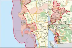 Description de l'image California's 50th congressional district (since 2023) (new version).svg.