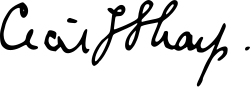 signature de Cecil Sharp