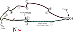 Tracé de la course