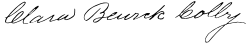 signature de Clara Bewick Colby