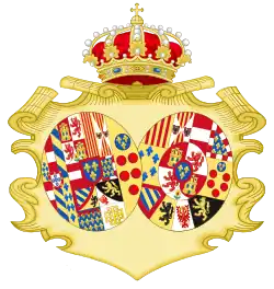 Description de l'image Coat of Arms of María Isabella, Queen of the Two Sicilies.svg.