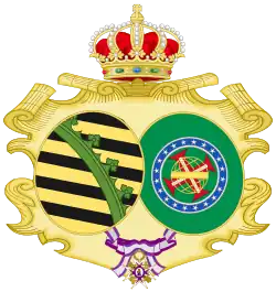 Description de l'image Coat of Arms of Princess Leopoldina of Brazil (Order of Maria Luisa).svg.