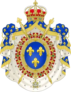 Description de l'image Coat of Arms of the Bourbon Restoration (1815-30) (1).svg.