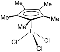 Image illustrative de l’article Trichlorure de (pentaméthylcyclopentadiényl)titane