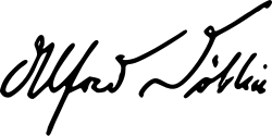 signature d'Alfred Döblin