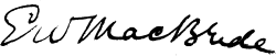signature d'Ernest William MacBride