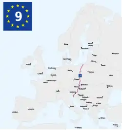 Description de l'image EuroVelo Route 9.svg.