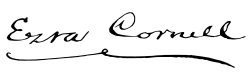 signature d'Ezra Cornell