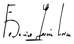 signature de Federico García Lorca