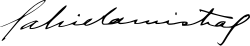 signature de Gabriela Mistral