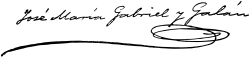 signature de José María Gabriel y Galán