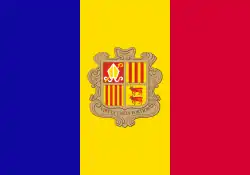 Drapeau d'Andorre.
