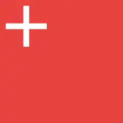 La couleur cantonale est le rougeUsage des drapeaux,étendards et fanions (Règlement sur les drapeaux) - Règlement 51.340 f, Armée suisse, p. 56, consulté le 29 juillet 2017