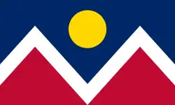 Drapeau de la cité et du comté de Denver depuis 1926.