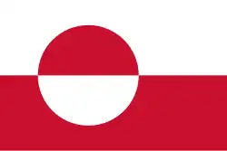 Drapeau du Groenland.