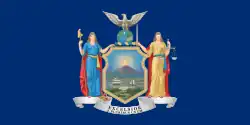 Le drapeau de l'État de New York.
