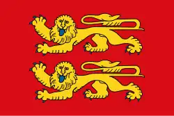 Drapeau normand à deux léopards