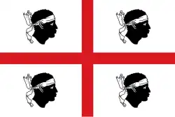 Drapeau de la Sardaigne.