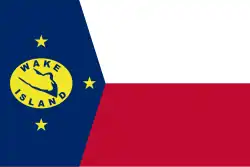 Drapeau non officiel de l'île Wake.