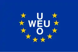 Le drapeau de l'Union de l'Europe occidentale.