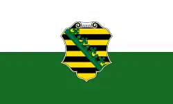 Drapeau du Landtag de SaxeDienstanweisung zur Außenbeflaggung der Dienstgebäude des Sächsischen Landtages vom 4. April 2014.