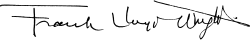 signature de Frank Lloyd Wright