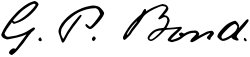 signature de George Phillips Bond