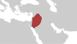 Description de l'image Ghassanid Kingdom Map.svg.