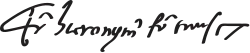 signature de Jérôme Savonarole
