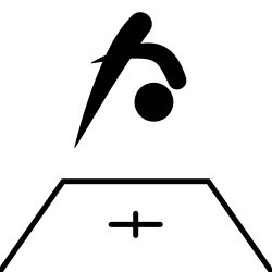 Description de l'image Gymnastics (trampoline) pictogram.svg.