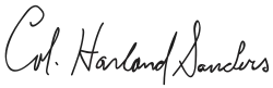 Signature de Colonel Sanders