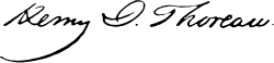 Signature de Henry David Thoreau