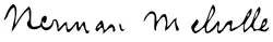 Signature de Herman Melville