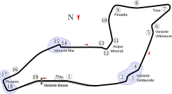 Tracé de la course