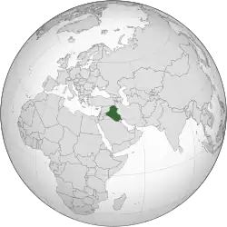 Description de l'image Iraq (orthographic).svg.
