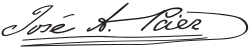 signature de José Antonio Páez